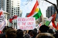 Protest in Solidarity with Iranian Protesters with Kurdish Flag