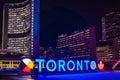 Torontos night view and landmark Royalty Free Stock Photo