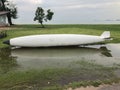 Torpedo as monument near the beach