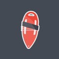 Torpedo buoy flat icon