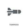 Torpedo icon from Army collection. Royalty Free Stock Photo