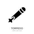 torpedo icon in trendy design style. torpedo icon isolated on white background. torpedo vector icon simple and modern flat symbol Royalty Free Stock Photo