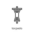 Torpedo icon from Army collection. Royalty Free Stock Photo