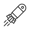 Torpedo icon vector image. Royalty Free Stock Photo