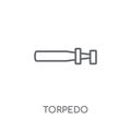 Torpedo linear icon. Modern outline Torpedo logo concept on whit