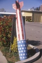 A torpedo Painted Like American Flag, United States