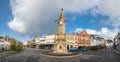 Torquay clocktower wide angle panorama Royalty Free Stock Photo