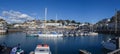 Torquay harbour view of luxury sailing boats and yachts, Royalty Free Stock Photo