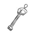 Torque wrench icon in sketch style.