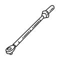 Torque Wrench Icon. Doodle Hand Drawn or Outline Icon Style Royalty Free Stock Photo