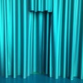 Torquoise silk Curtain