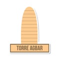 torre agbar. Vector illustration decorative design