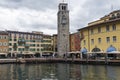 Torre Apponale from sea side from Riva del Garda Italy Royalty Free Stock Photo