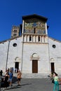 Tower and Basilica di San Frediano, Lucca, Tuscany, Italy