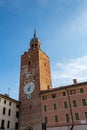 Torre Civica - Ancient Civic Tower in Castelfranco Veneto Italy Royalty Free Stock Photo
