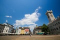 Torre Civica and Neptune Fountain in Trento, Italy Royalty Free Stock Photo