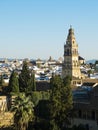 (Torre de Alminar in Mosque Cathedral, Mezquita de Cordoba. Anda Royalty Free Stock Photo