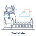 Torre De Belem. Vector illustration decorative design