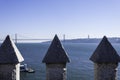 Torre de BelÃÂ©m in Lisbon. View from the viewing platform