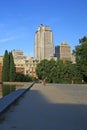 The Torre de Madrid building and Edificio Espana (Spain Building) in Madrid