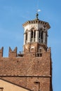 Torre dei Lamberti - Medieval Tower in Verona Veneto Italy Royalty Free Stock Photo