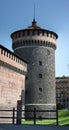 Torre del Carmine of the Castello Sforzesco in Milan, Italy Royalty Free Stock Photo