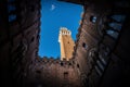 Torre del Mangia - Piazza del Campo Siena Tuscany Italy Royalty Free Stock Photo