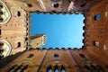 Torre del mangia siena is a tower in Siena, Italy Royalty Free Stock Photo