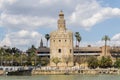 Torre del Oro, Sevilla, Guadalquivir river, Tower of gold, Seville, Spain Royalty Free Stock Photo