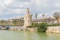 Torre del Oro, Sevilla, Guadalquivir river, Tower of gold, Seville, Spain Royalty Free Stock Photo