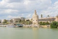 Torre del Oro, Sevilla, Guadalquivir river, Tower of gold, Seville, Spain Royalty Free Stock Photo