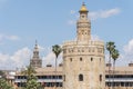 Torre del Oro, Sevilla, Guadalquivir river, Tower of gold, Seville, Spain Royalty Free Stock Photo