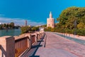 Torre del Oro in the sunny day in Seville, Spain Royalty Free Stock Photo