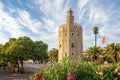 Torre del Oro, Tower of Gold, Seville, Spain Royalty Free Stock Photo