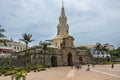 Torre del Reloj and gate into old town center, Cartagena, Colombia Royalty Free Stock Photo