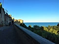 Torre di Palme town in Marche region, Italy. Sea, ancient street and nature Royalty Free Stock Photo