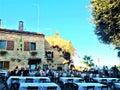 Torre di Palme town in Marche region, Italy. Vintage mood and atmosphere, restaurant and peace