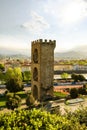 Torre di San Niccolo as part of the medieval buildinga defending the walls of Florence, Tuscany, Italy