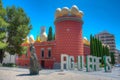 Torre Galatea at Dali Theatre-Museum in the center of Figueres,