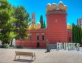 Torre Galatea at Dali Theatre-Museum in the center of Figueres,