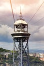 Torre Jaume Barcelona, funicular tower Royalty Free Stock Photo