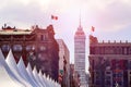 Torre Latinoamericana on Juarez avenue. Mexico city. Mexico. Royalty Free Stock Photo