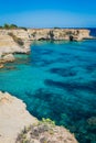 Torre Sant Andrea beach with cliffs, Apulia, Italy Royalty Free Stock Photo