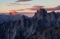 Dolomites, Italy, Morning sunrise Royalty Free Stock Photo