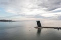 Torre VTS de Lisboa Aerial view. VTS tower maritime traffic Royalty Free Stock Photo