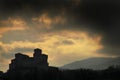 Torrechiara Castle silhouette