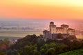 Torrechiara castle at sunrise