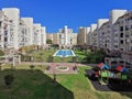 Torremolinos, Spain - February 22, 2021: View of buildings on Torremolinos beach in Spain