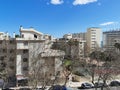 Torremolinos, Spain - February 22, 2021: View of buildings on Torremolinos beach in Spain