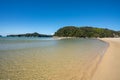 Torrent Bay in the Abel Tasman National Park, on a sunny day in New Zealand Royalty Free Stock Photo